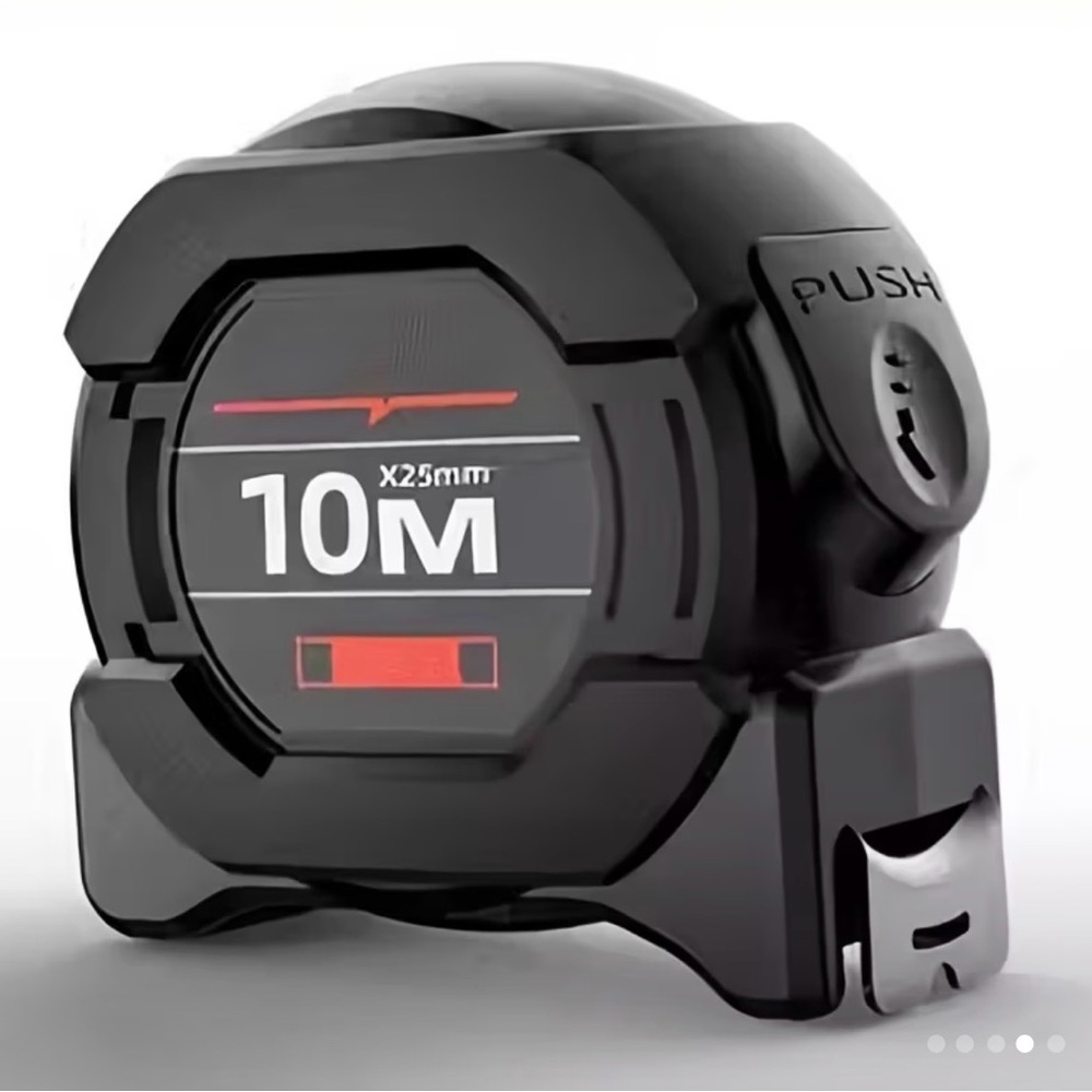 Set of 2 Black metric  Measuring Tape. 10 meters long by 25mm wide. Heavy duty.